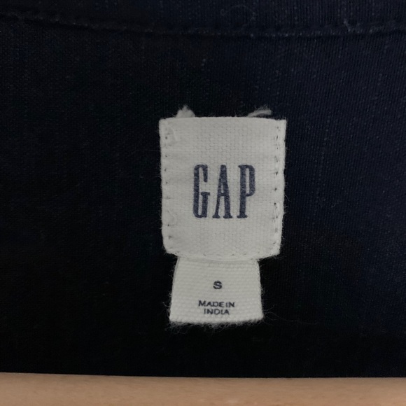 Gap navy blue tunic embroidery drawstring dress - Picture 4 of 6